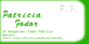 patricia fodor business card